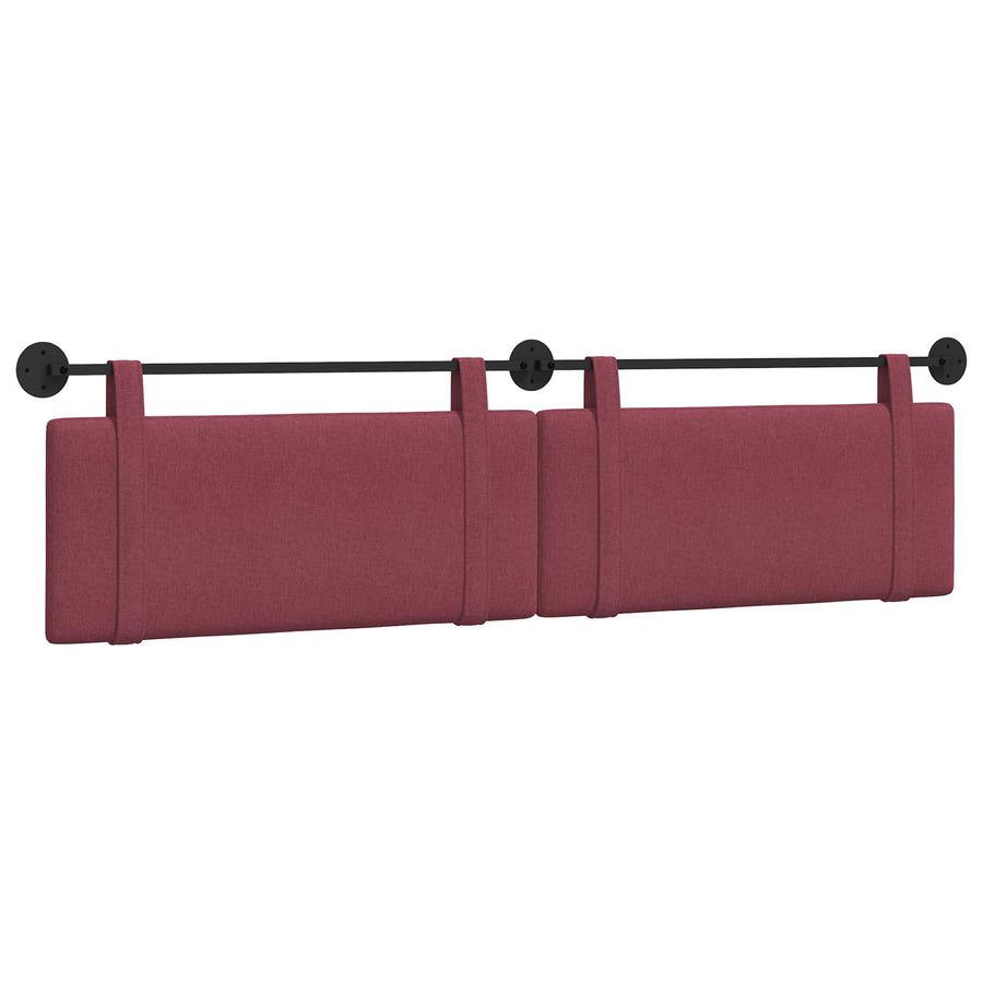 Hangend Hoofdeinde Wandgemonteerd Wijnrood 210 x 55 x 5 cm Stof