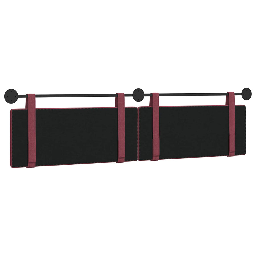 Hangend Hoofdeinde Wandgemonteerd Wijnrood 210 x 55 x 5 cm Stof