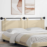 Hoofdeinde wandmontage 210x55x5 cm stof crème