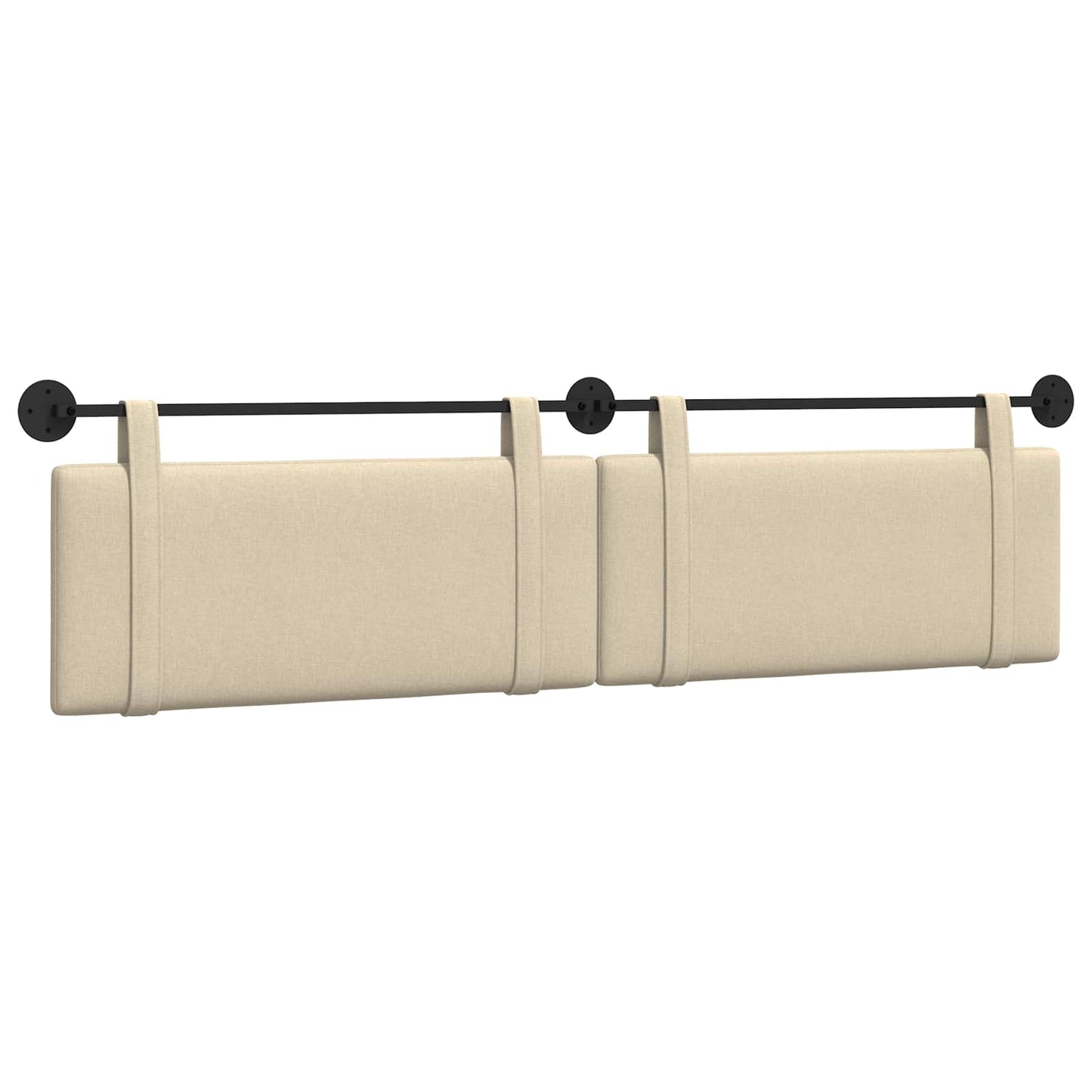 Hangend Hoofdeinde Wandgemonteerd Crème 210 x 55 x 5 cm Stof