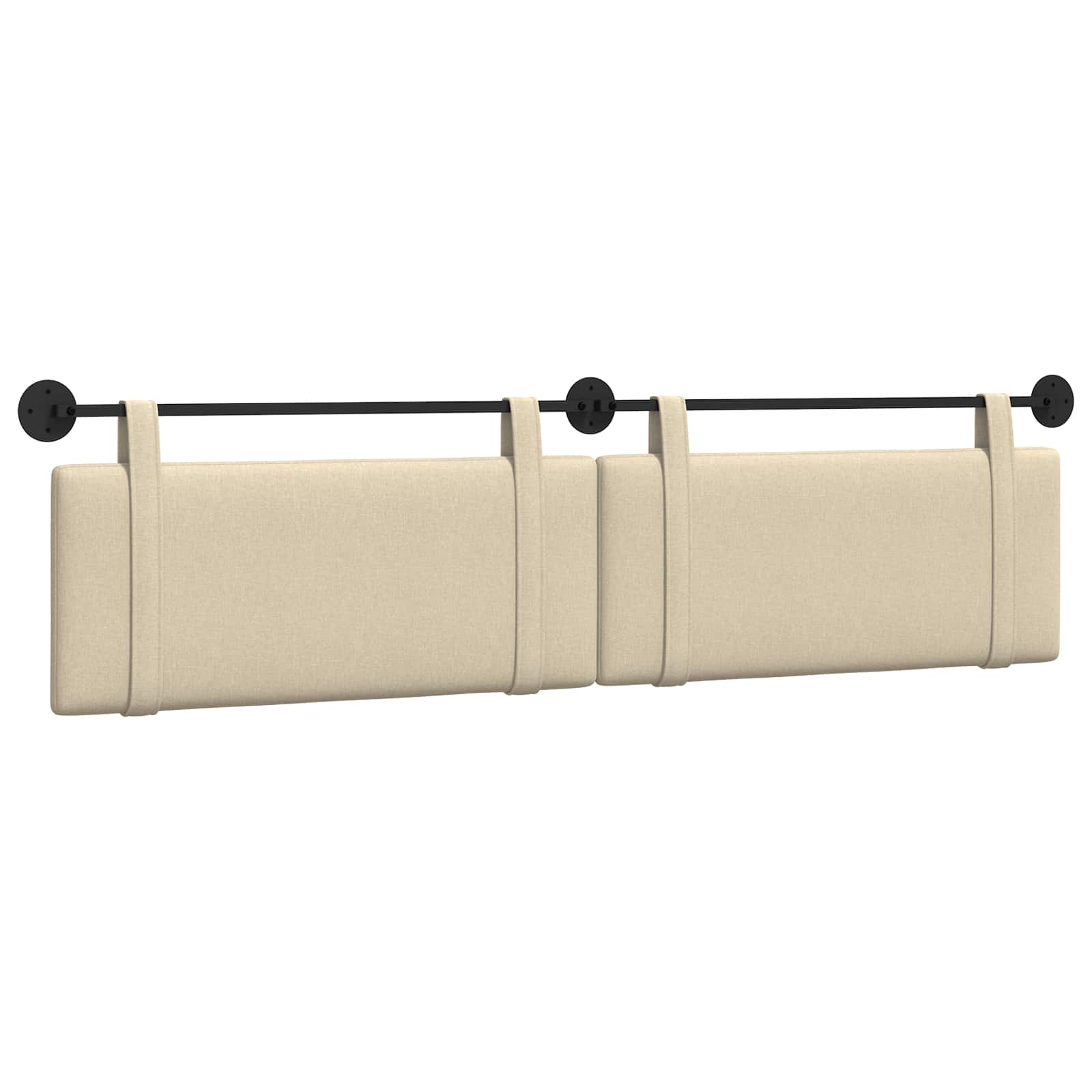 Hangend Hoofdeinde Wandgemonteerd Crème 210 x 55 x 5 cm Stof
