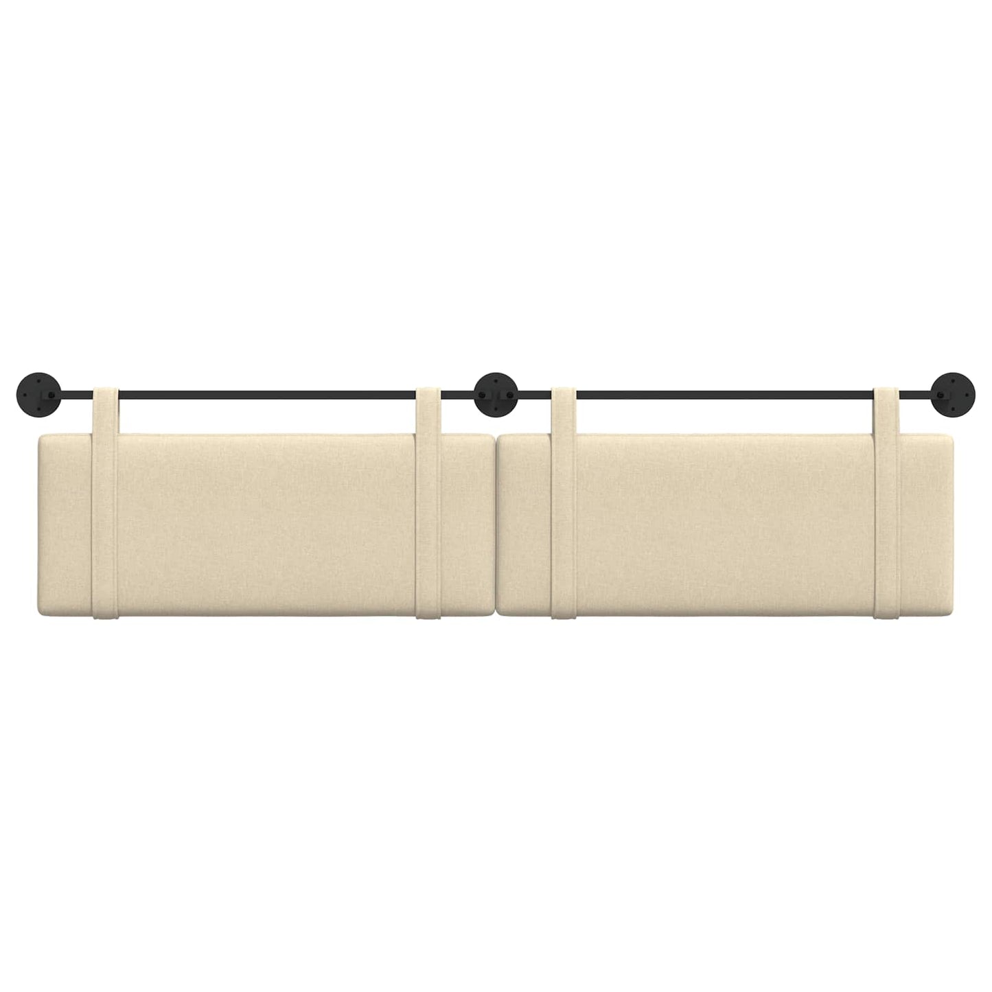 Hangend Hoofdeinde Wandgemonteerd Crème 210 x 55 x 5 cm Stof