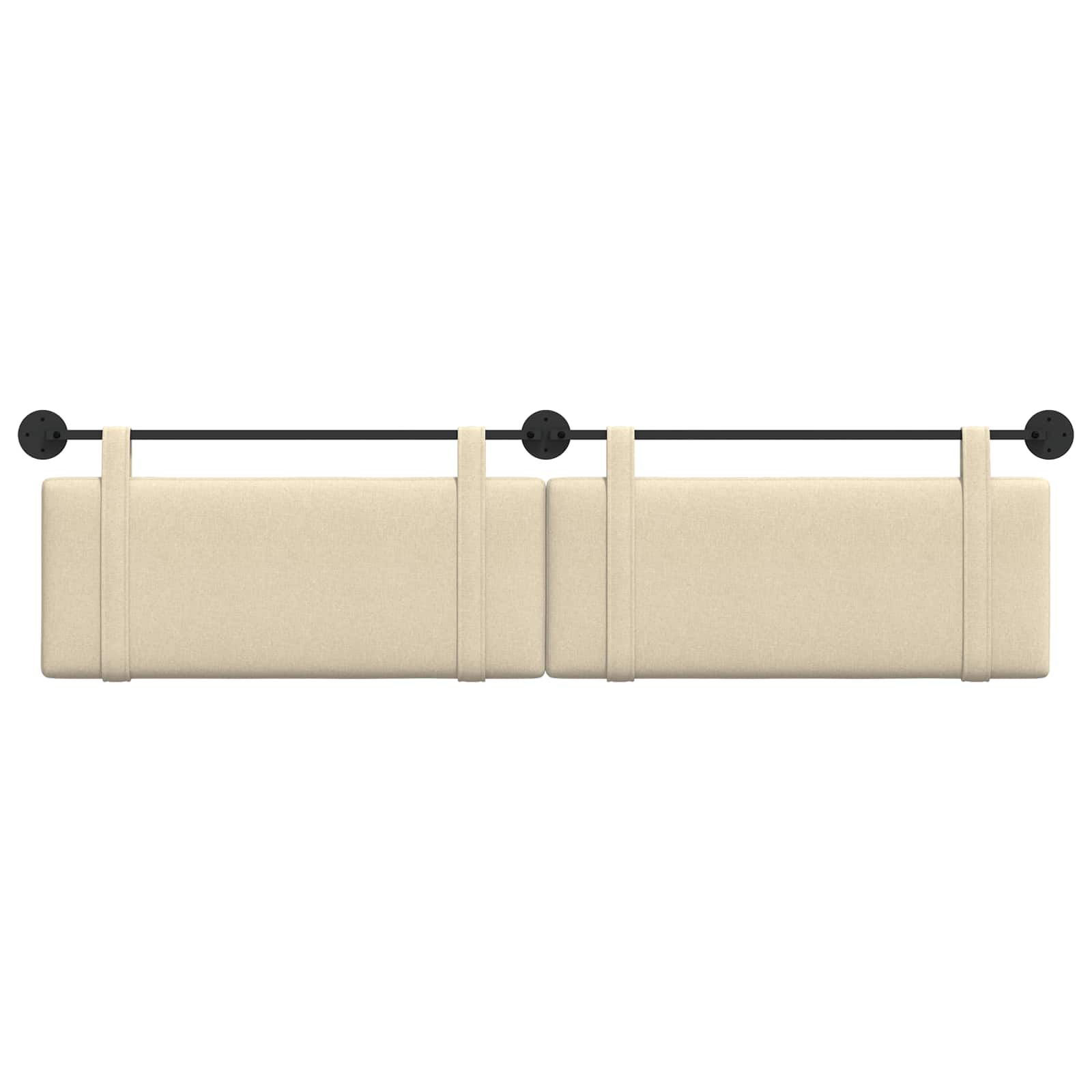Hangend Hoofdeinde Wandgemonteerd Crème 210 x 55 x 5 cm Stof