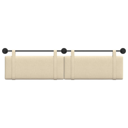 Hangend Hoofdeinde Wandgemonteerd Crème 210 x 55 x 5 cm Stof