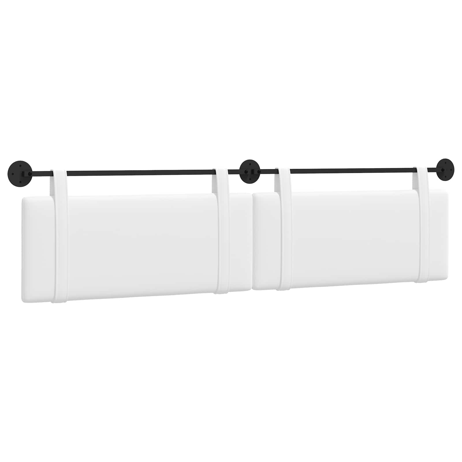 Hangend Hoofdeinde Wandgemonteerd Wit 210 x 55 x 5 cm Stof