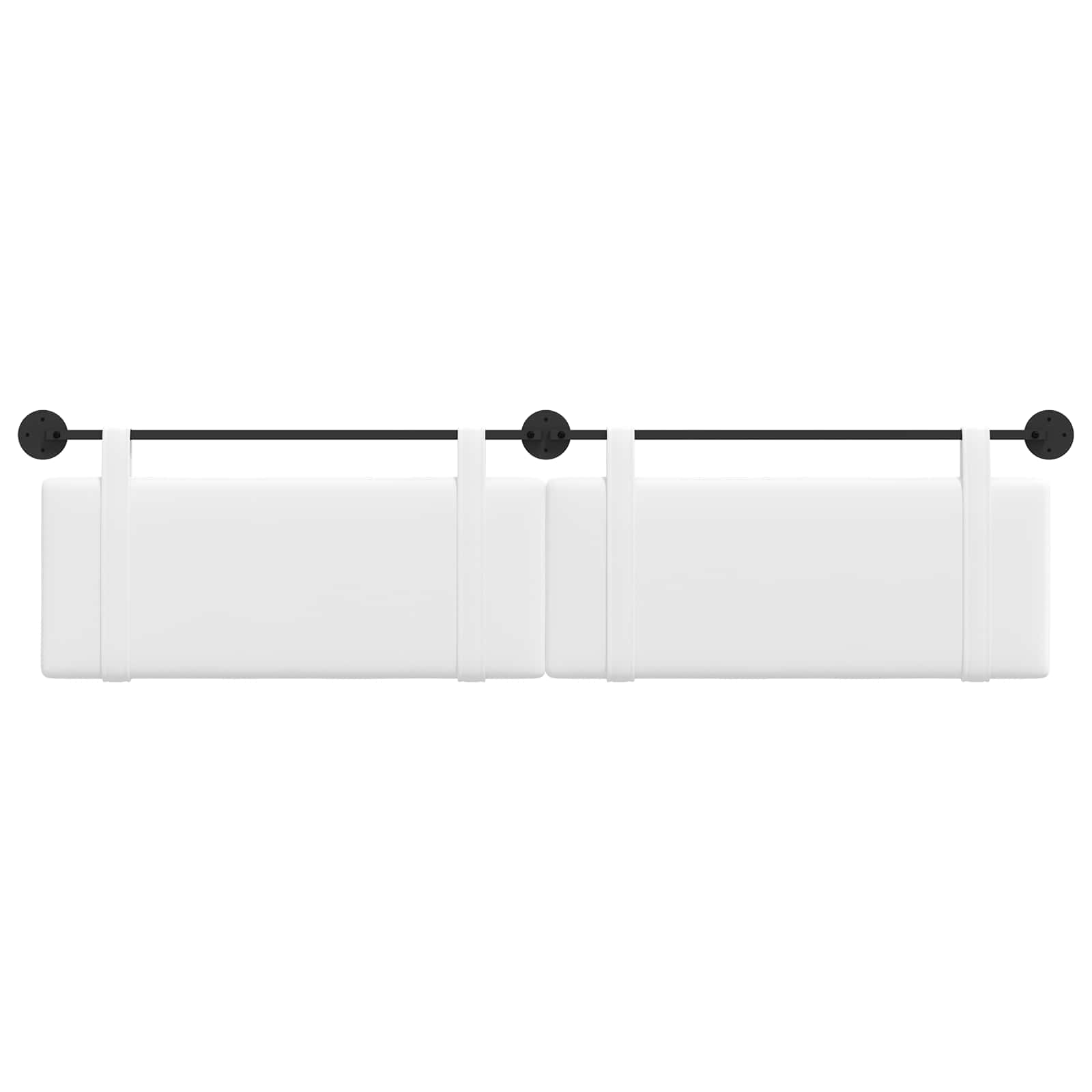 Hangend Hoofdeinde Wandgemonteerd Wit 210 x 55 x 5 cm Stof