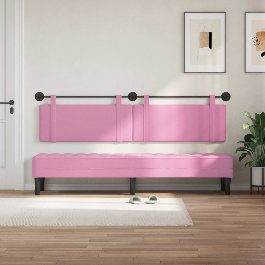 Hangend Hoofdeinde Wandgemonteerd Roze 210 x 55 x 5 cm Stof