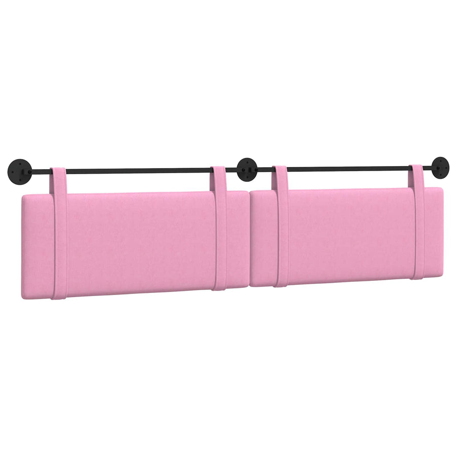 Hangend Hoofdeinde Wandgemonteerd Roze 210 x 55 x 5 cm Stof