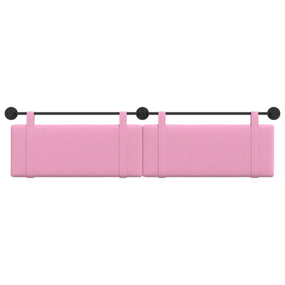 Hangend Hoofdeinde Wandgemonteerd Roze 210 x 55 x 5 cm Stof