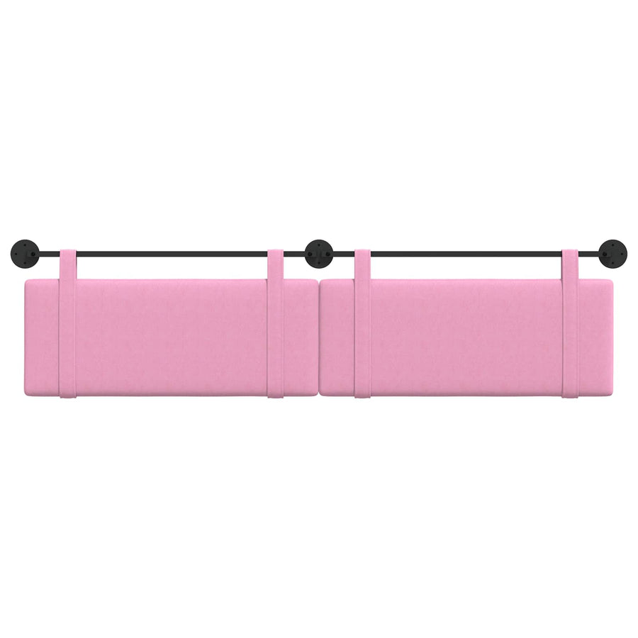 Hangend Hoofdeinde Wandgemonteerd Roze 210 x 55 x 5 cm Stof