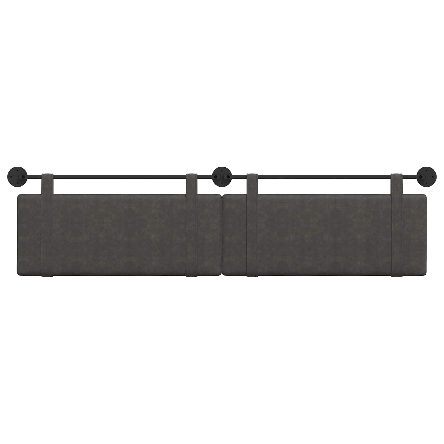 Hangend Hoofdeinde Effen Zwart 210 x 55 x 5 cm Antiek PU