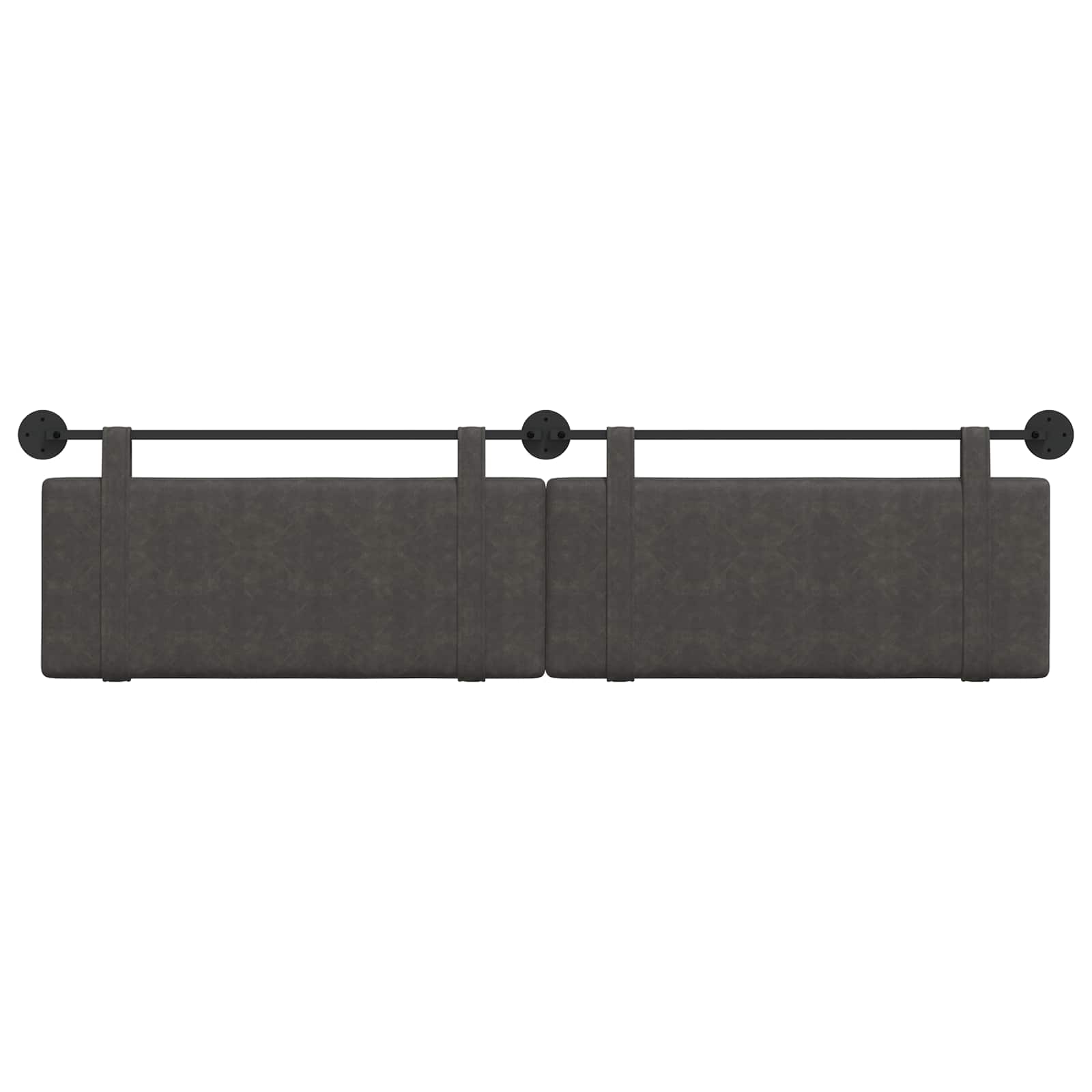 Hangend Hoofdeinde Effen Zwart 210 x 55 x 5 cm Antiek PU