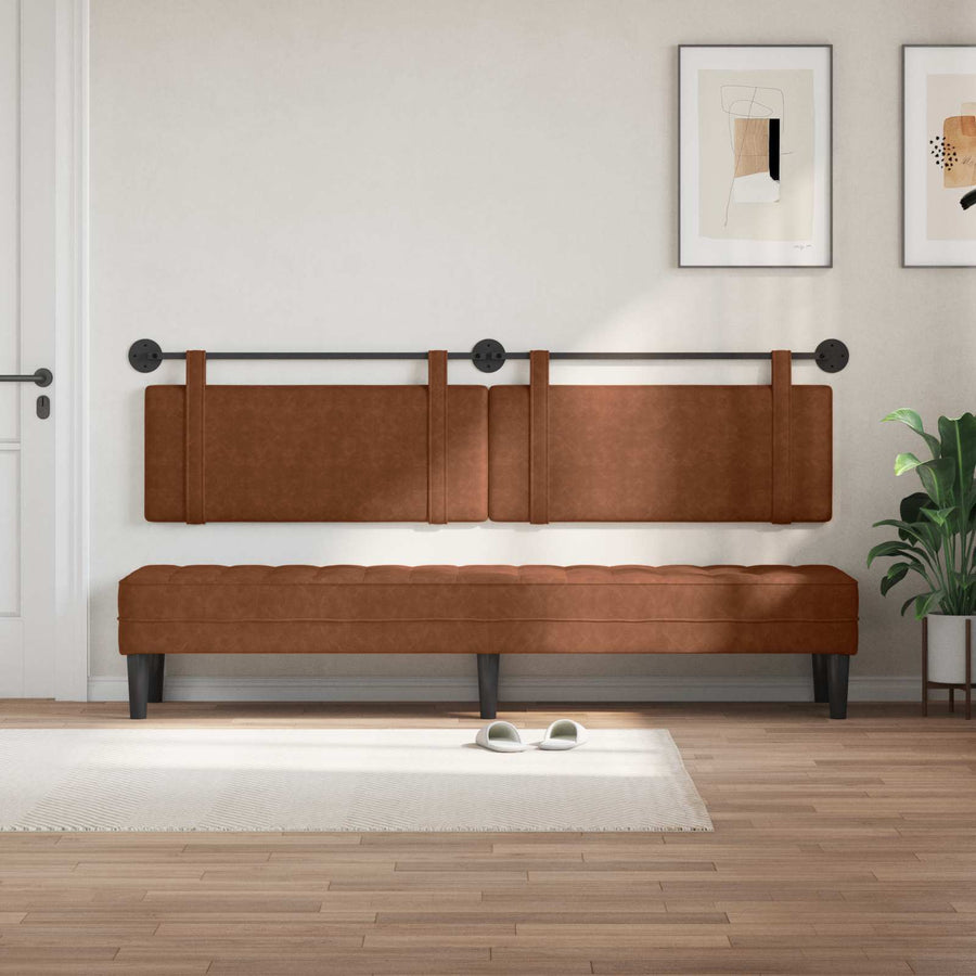 Hangend Hoofdeinde Effen Bruin 210 x 55 x 5 cm Antiek PU