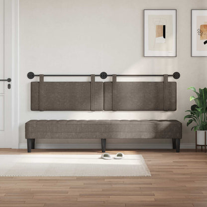 Hangend Hoofdeinde Effen Grijs 210 x 55 x 5 cm Antiek PU