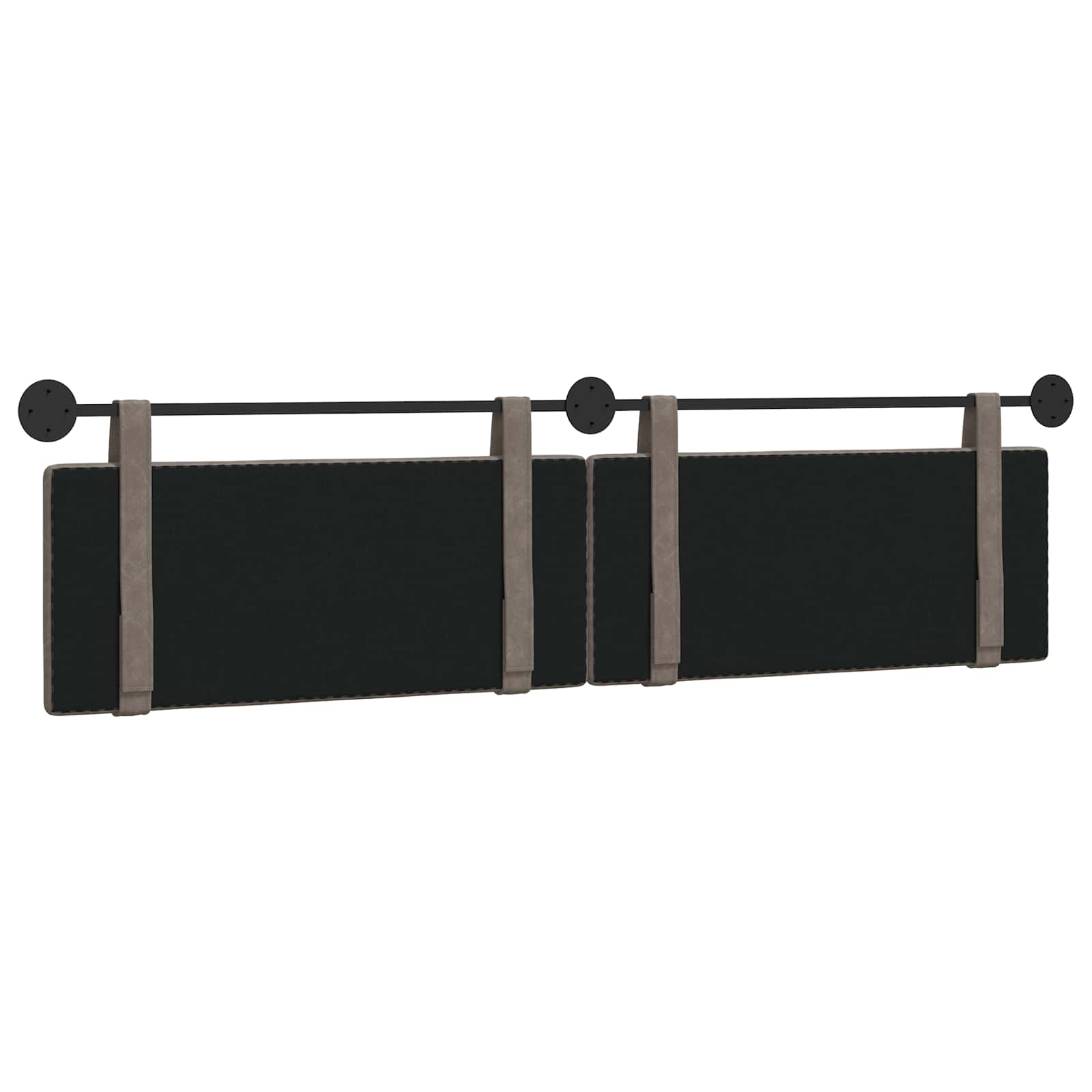 Hangend Hoofdeinde Effen Grijs 210 x 55 x 5 cm Antiek PU