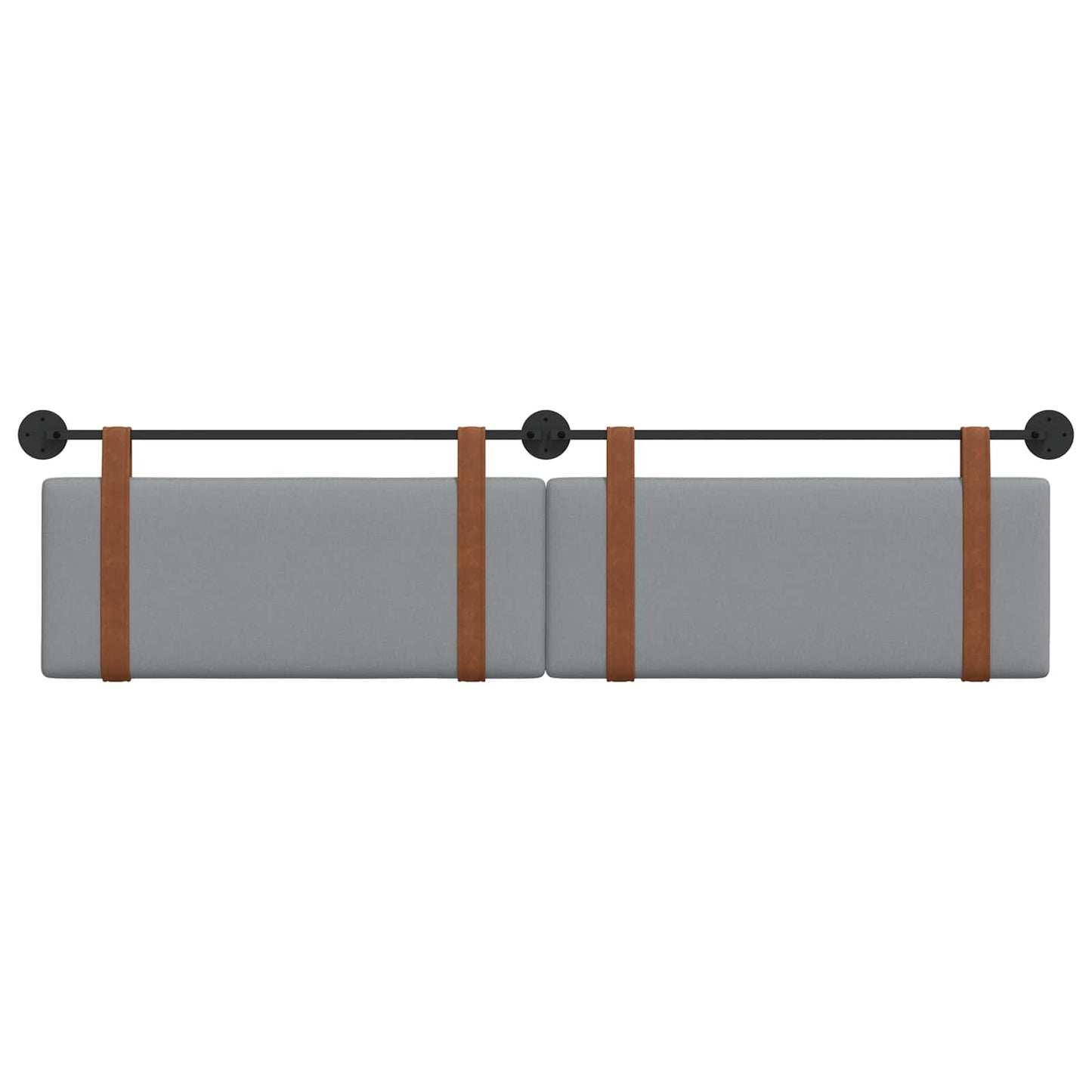 Hangend Hoofdeinde Effen Lichtgrijs 210 x 55 x 5 cm Antiek PU