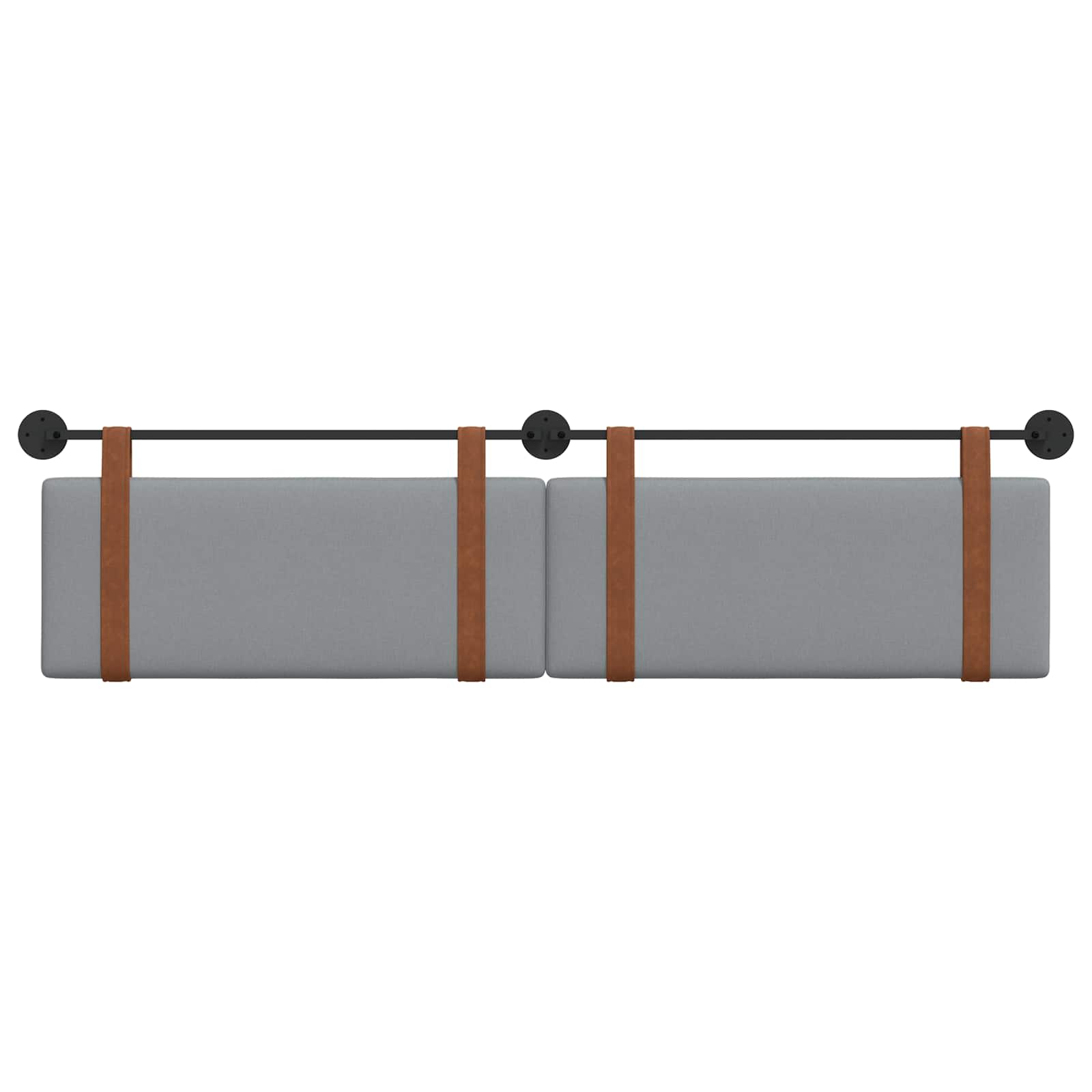Hangend Hoofdeinde Effen Lichtgrijs 210 x 55 x 5 cm Antiek PU