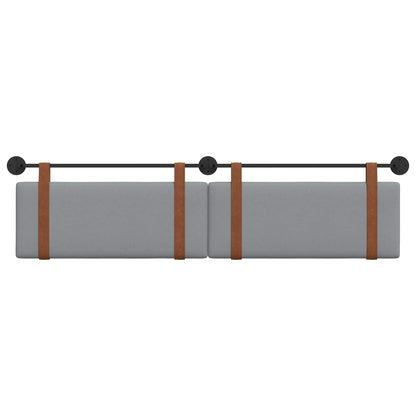 Hangend Hoofdeinde Effen Lichtgrijs 210 x 55 x 5 cm Antiek PU
