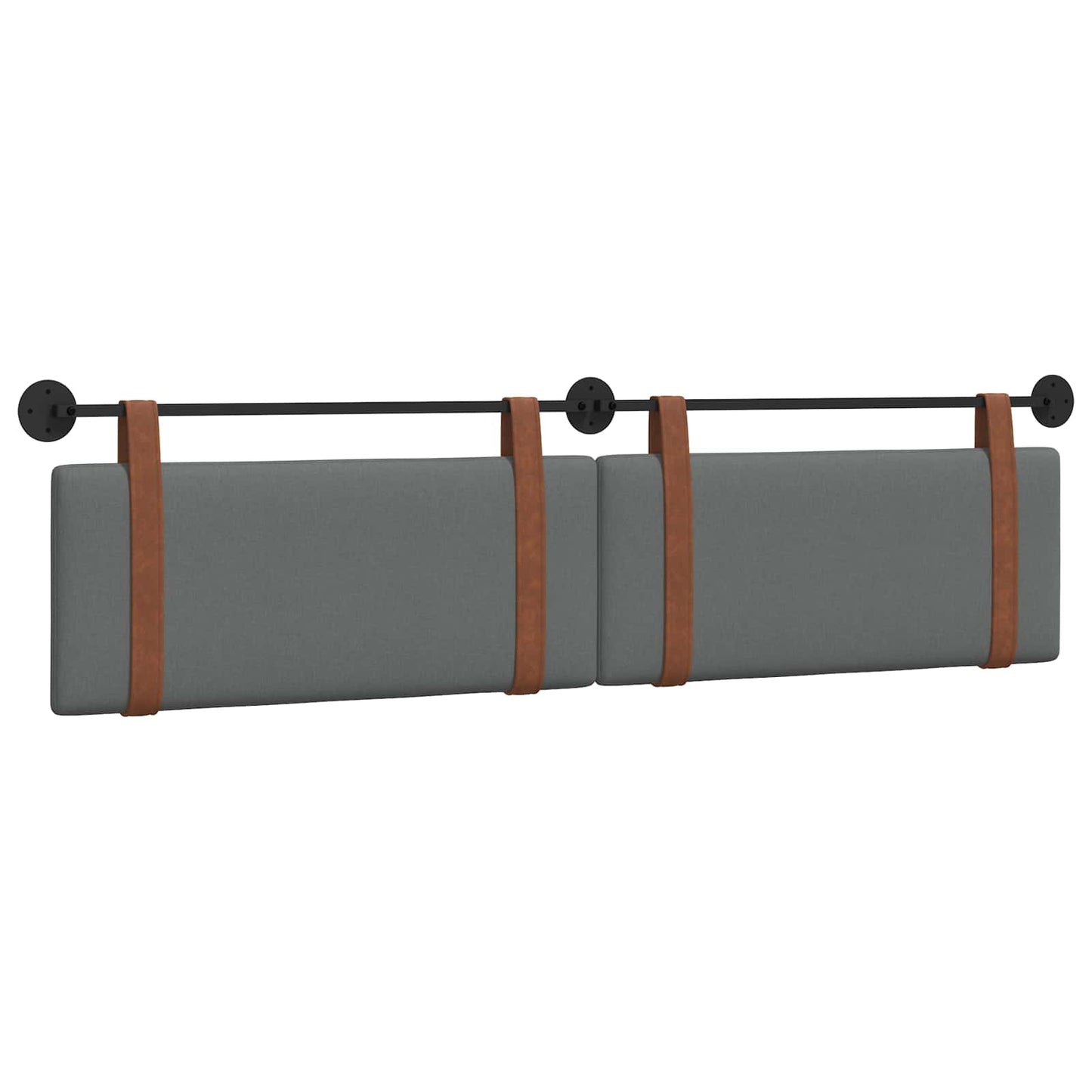 Hangend Hoofdeinde Effen Donkergrijs 210 x 55 x 5 cm Antiek PU