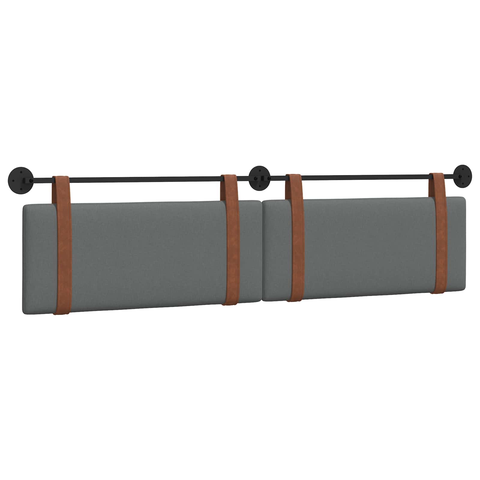 Hangend Hoofdeinde Effen Donkergrijs 210 x 55 x 5 cm Antiek PU