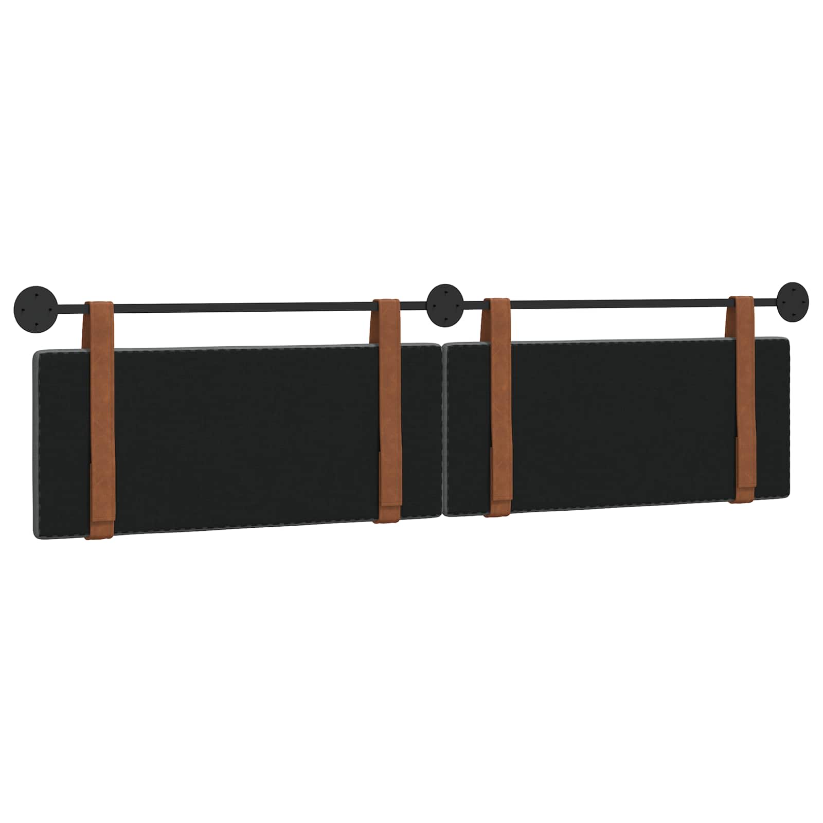 Hangend Hoofdeinde Effen Donkergrijs 210 x 55 x 5 cm Antiek PU
