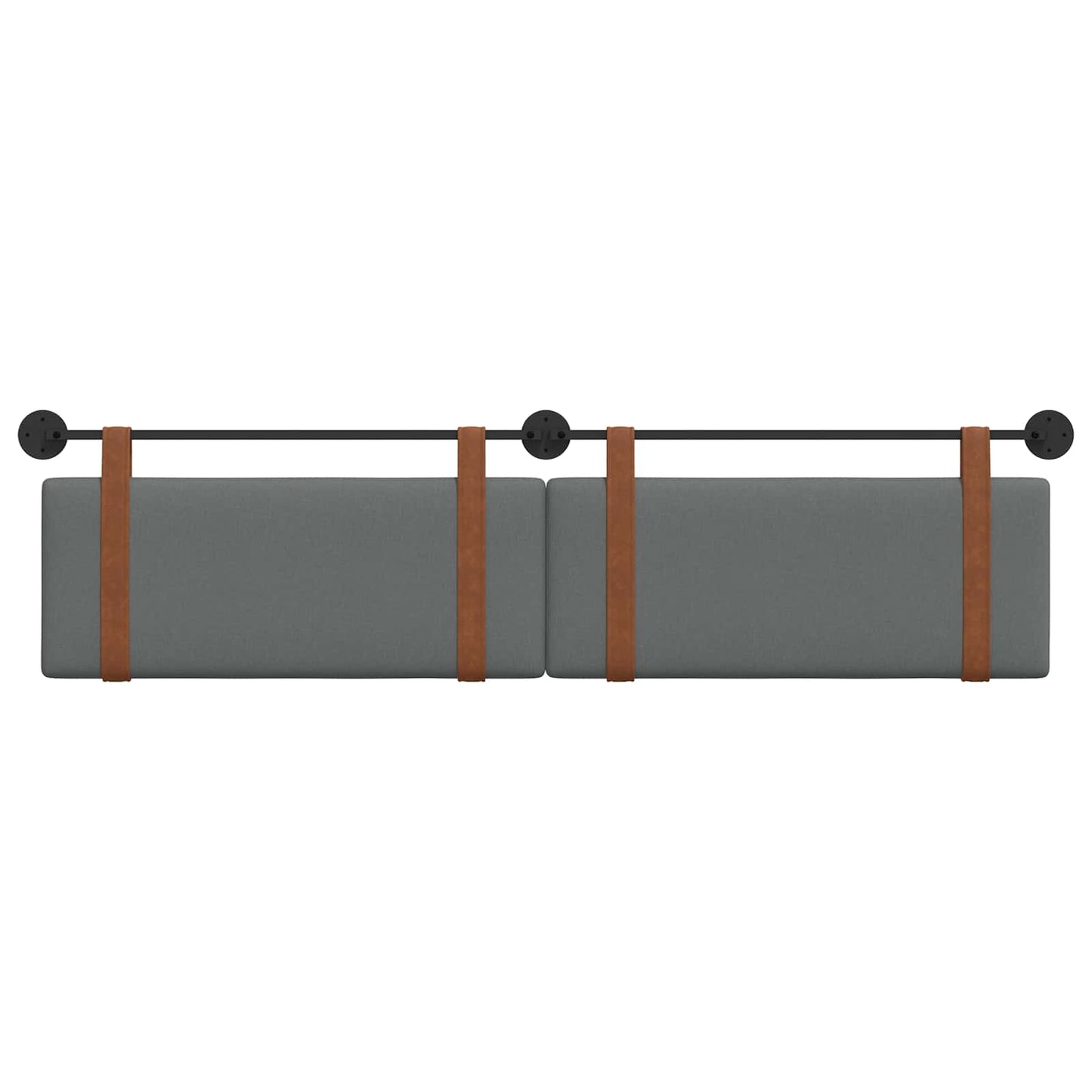 Hangend Hoofdeinde Effen Donkergrijs 210 x 55 x 5 cm Antiek PU