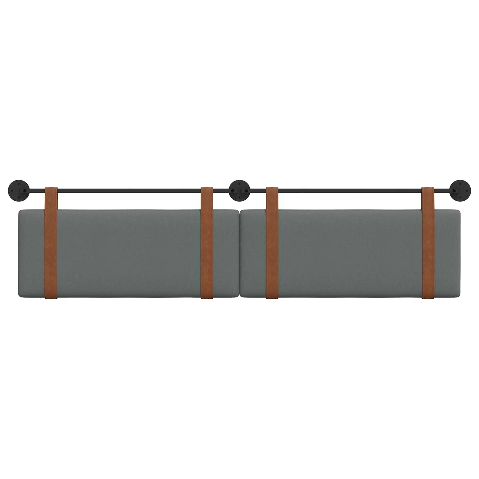 Hangend Hoofdeinde Effen Donkergrijs 210 x 55 x 5 cm Antiek PU