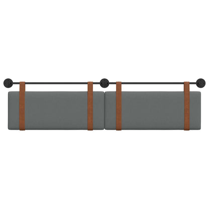 Hangend Hoofdeinde Effen Donkergrijs 210 x 55 x 5 cm Antiek PU