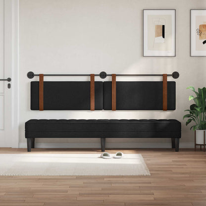 Hangend Hoofdeinde Effen Zwart 210 x 55 x 5 cm Antiek PU