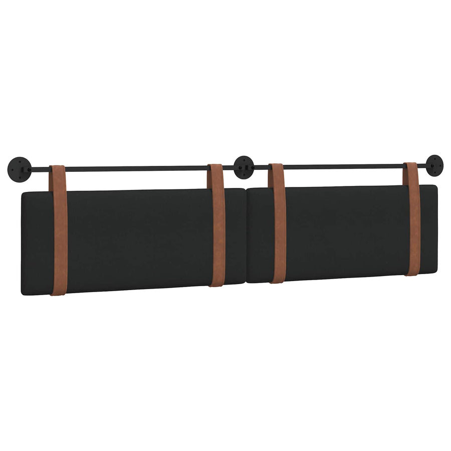 Hangend Hoofdeinde Effen Zwart 210 x 55 x 5 cm Antiek PU