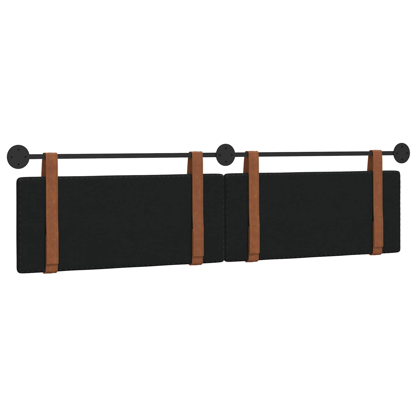 Hangend Hoofdeinde Effen Zwart 210 x 55 x 5 cm Antiek PU