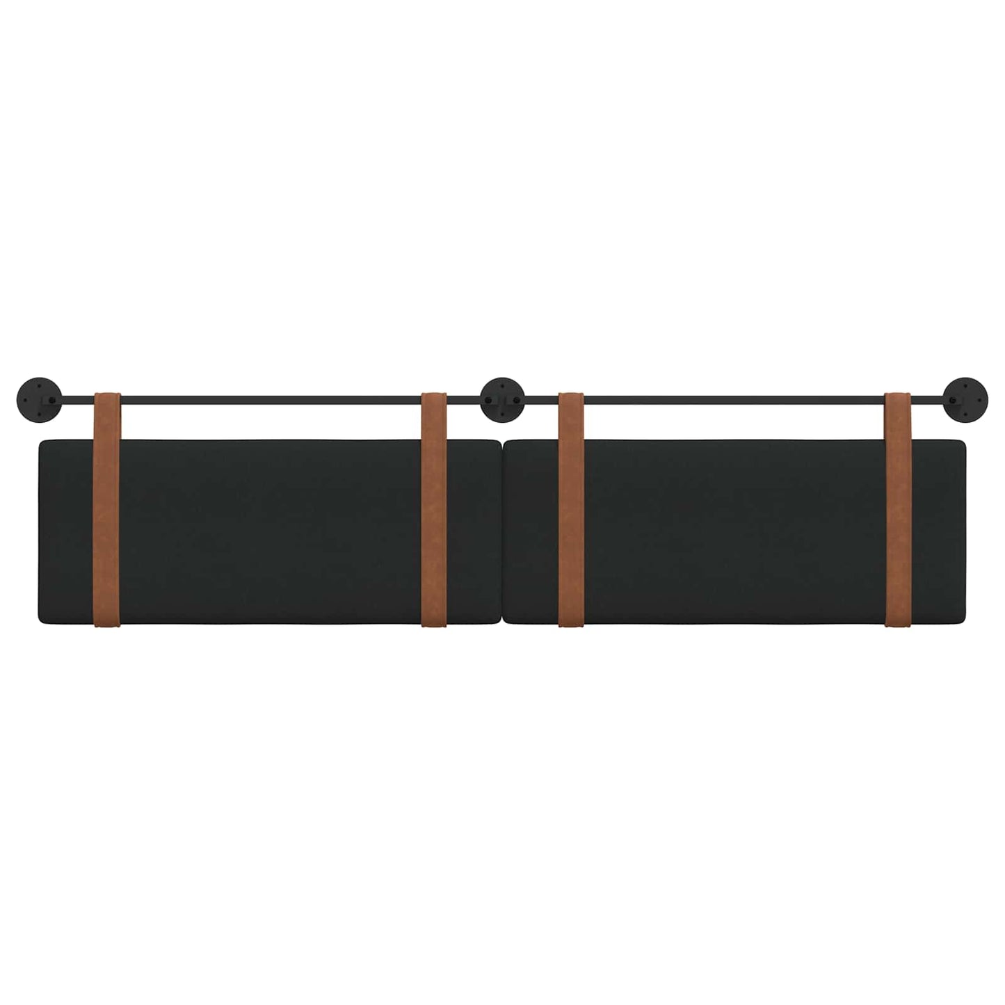 Hangend Hoofdeinde Effen Zwart 210 x 55 x 5 cm Antiek PU