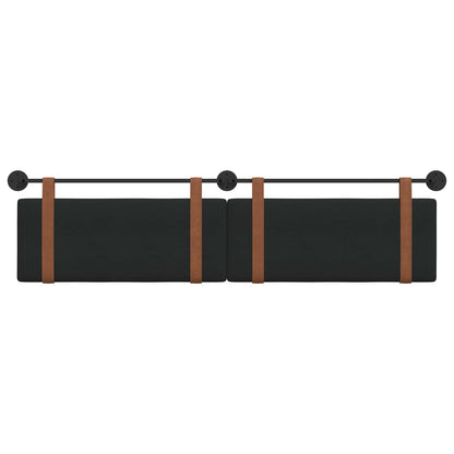Hangend Hoofdeinde Effen Zwart 210 x 55 x 5 cm Antiek PU