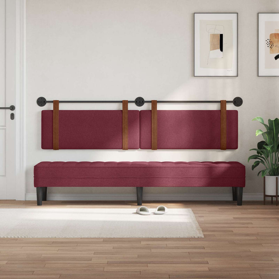 Hangend Hoofdeinde Effen Wijnrood 210 x 55 x 5 cm Antiek PU