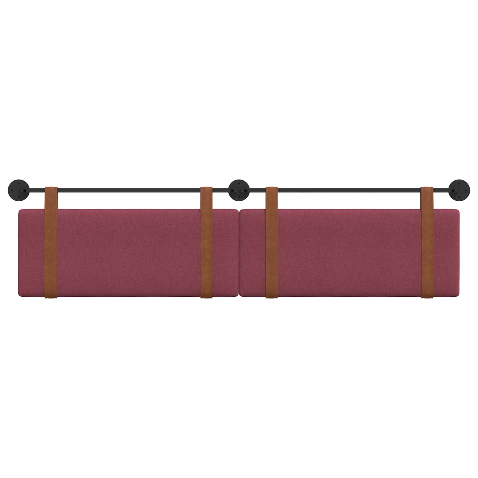 Hangend Hoofdeinde Effen Wijnrood 210 x 55 x 5 cm Antiek PU