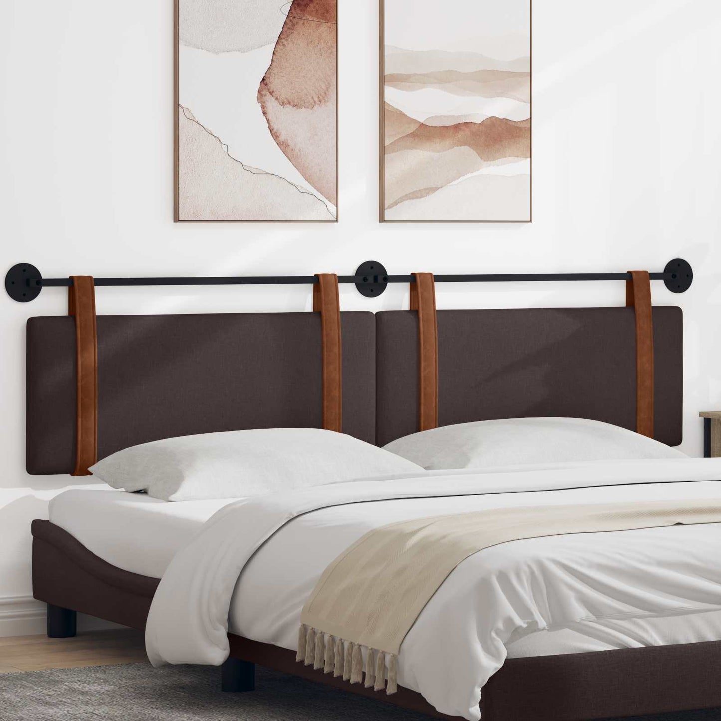 Hangend Hoofdeinde Effen Donkerbruin 210 x 55 x 5 cm Antiek PU