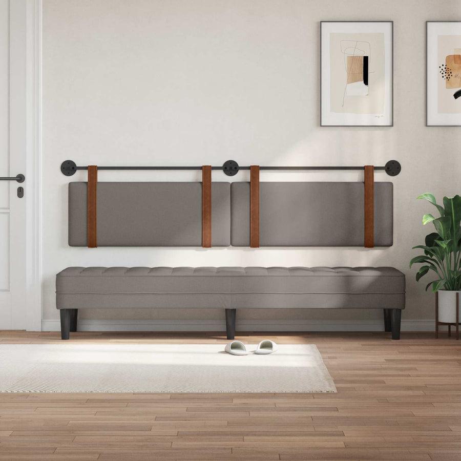 Hangend Hoofdeinde Effen Taupe 210 x 55 x 5 cm Antiek PU