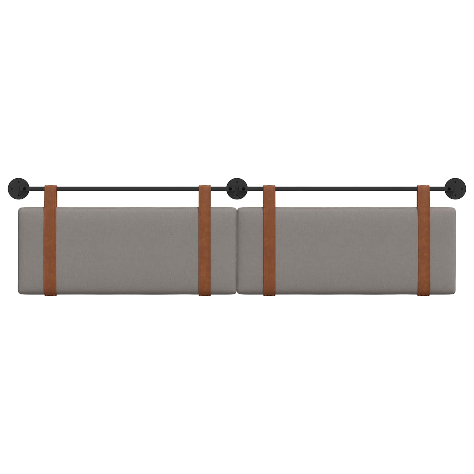 Hangend Hoofdeinde Effen Taupe 210 x 55 x 5 cm Antiek PU