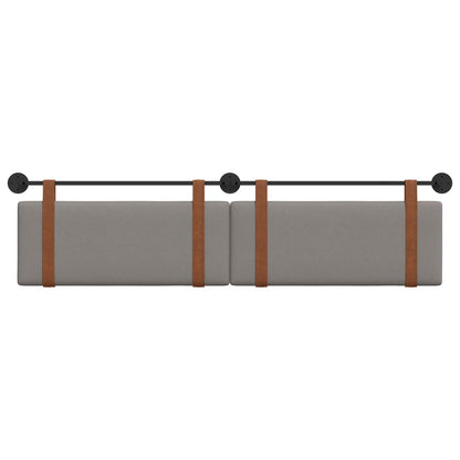 Hangend Hoofdeinde Effen Taupe 210 x 55 x 5 cm Antiek PU