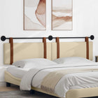 Hanging Headboard Solid Cream 210 x 55 x 5 cm Antique PU