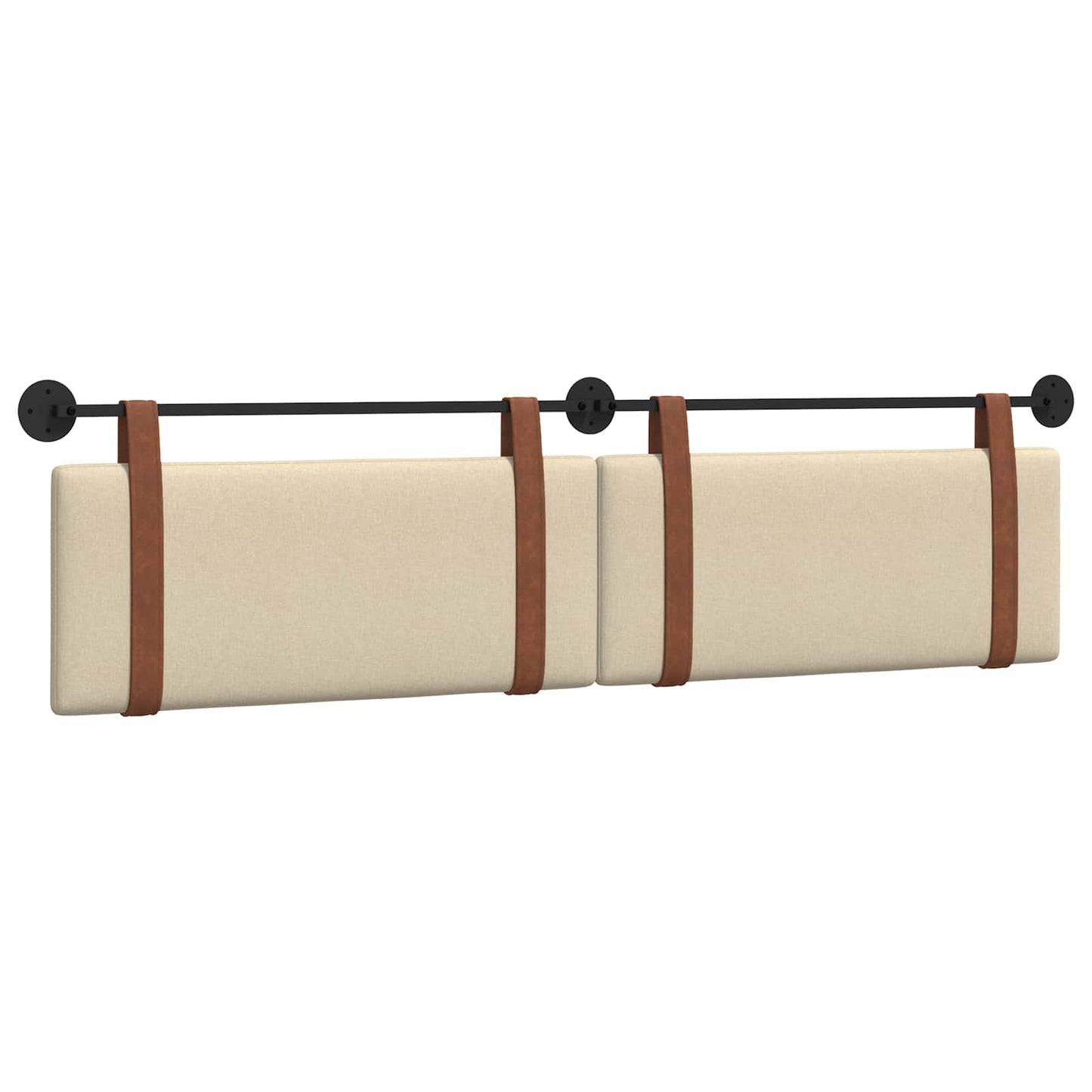 Hangend Hoofdeinde Effen Crème 210 x 55 x 5 cm Antiek PU