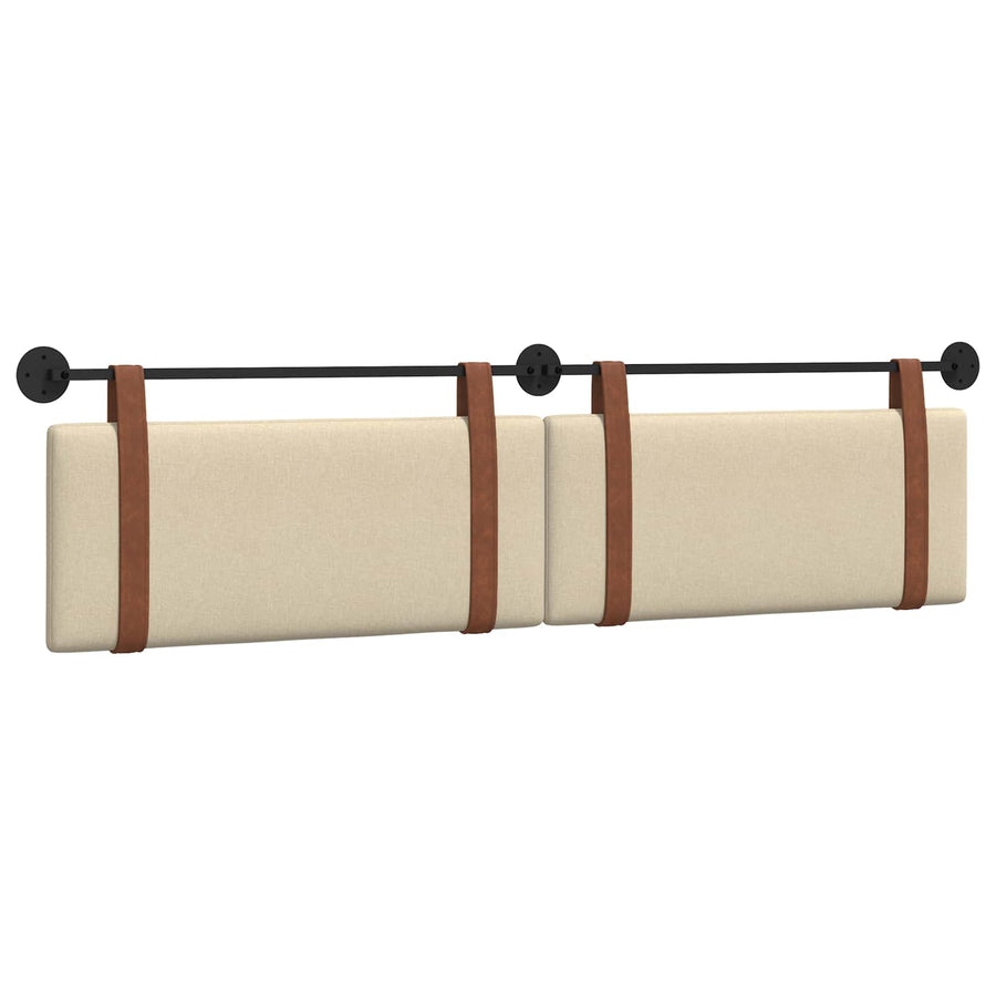 Hangend Hoofdeinde Effen Crème 210 x 55 x 5 cm Antiek PU
