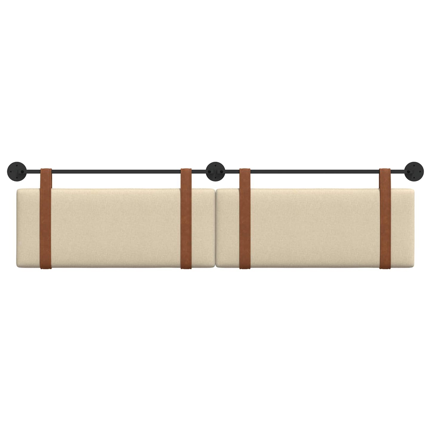 Hangend Hoofdeinde Effen Crème 210 x 55 x 5 cm Antiek PU