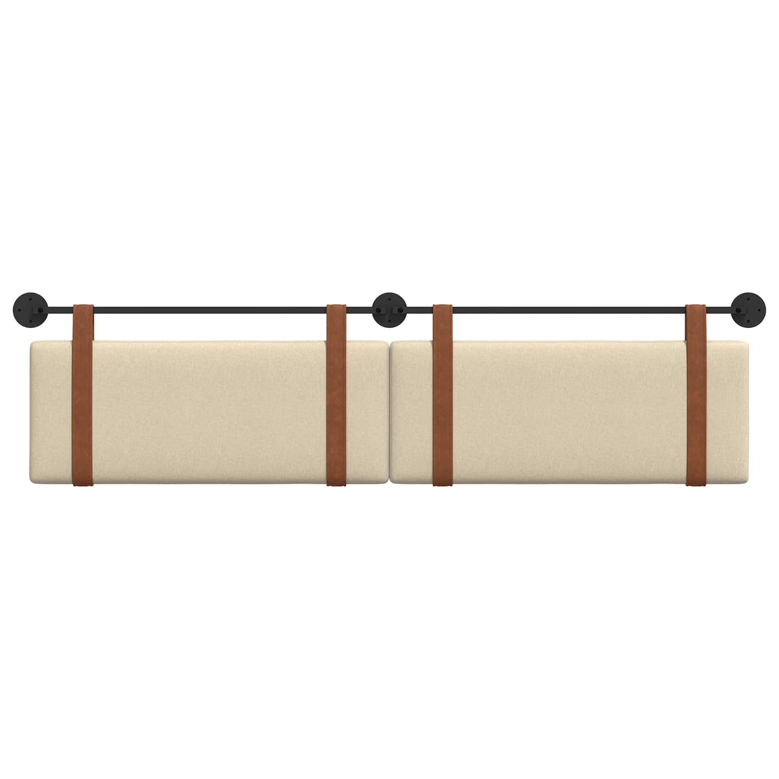 Hangend Hoofdeinde Effen Crème 210 x 55 x 5 cm Antiek PU