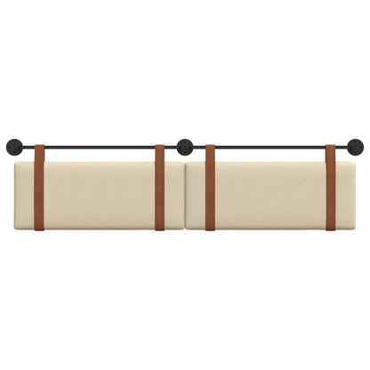 Hangend Hoofdeinde Effen Crème 210 x 55 x 5 cm Antiek PU