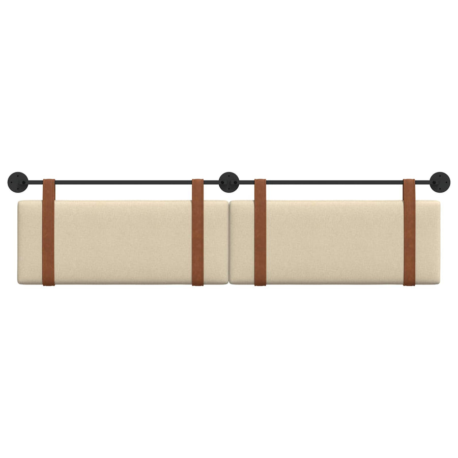 Hangend Hoofdeinde Effen Crème 210 x 55 x 5 cm Antiek PU