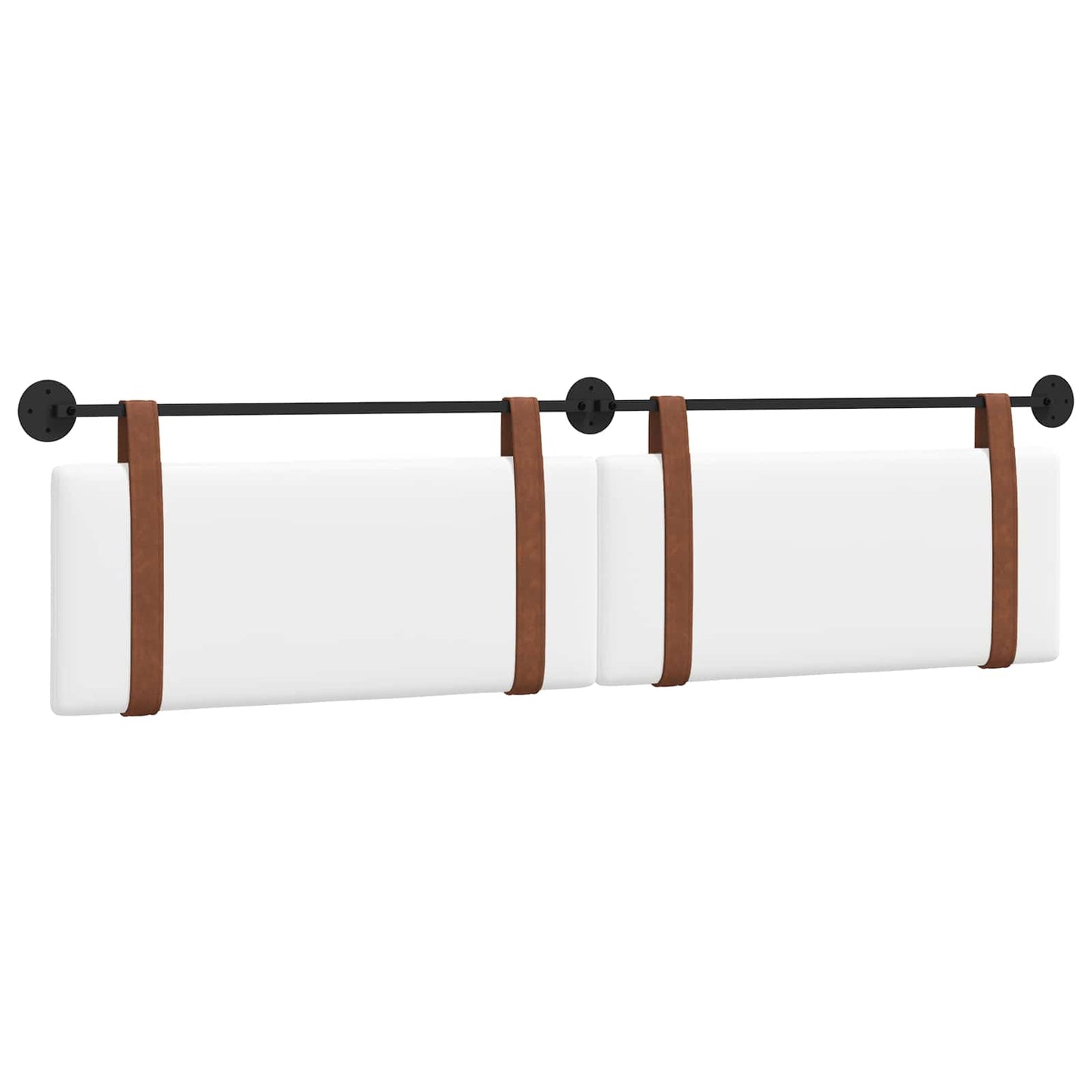 Hangend Hoofdeinde Wandgemonteerd Wit 210 x 55 x 5 cm Antiek PU