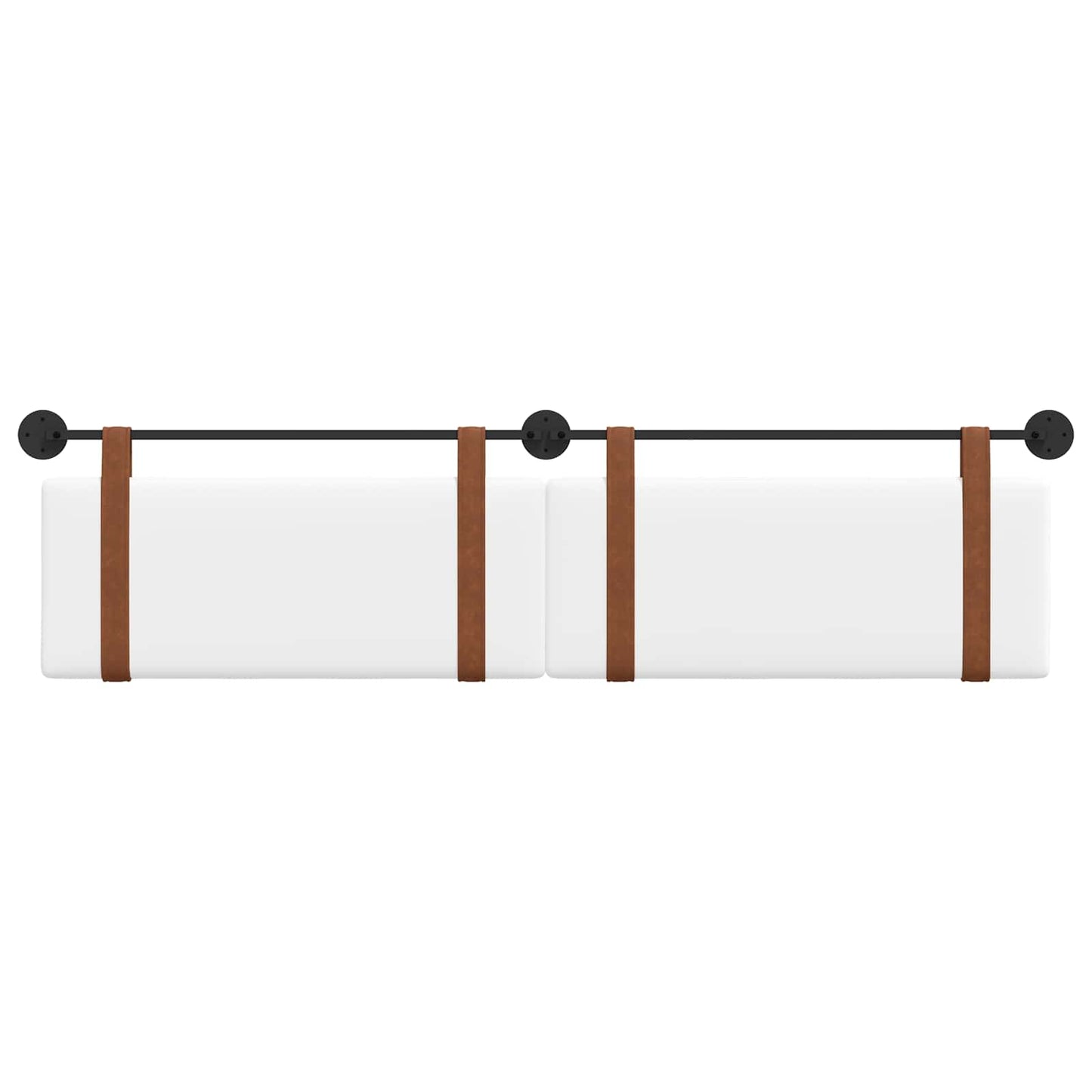 Hangend Hoofdeinde Wandgemonteerd Wit 210 x 55 x 5 cm Antiek PU