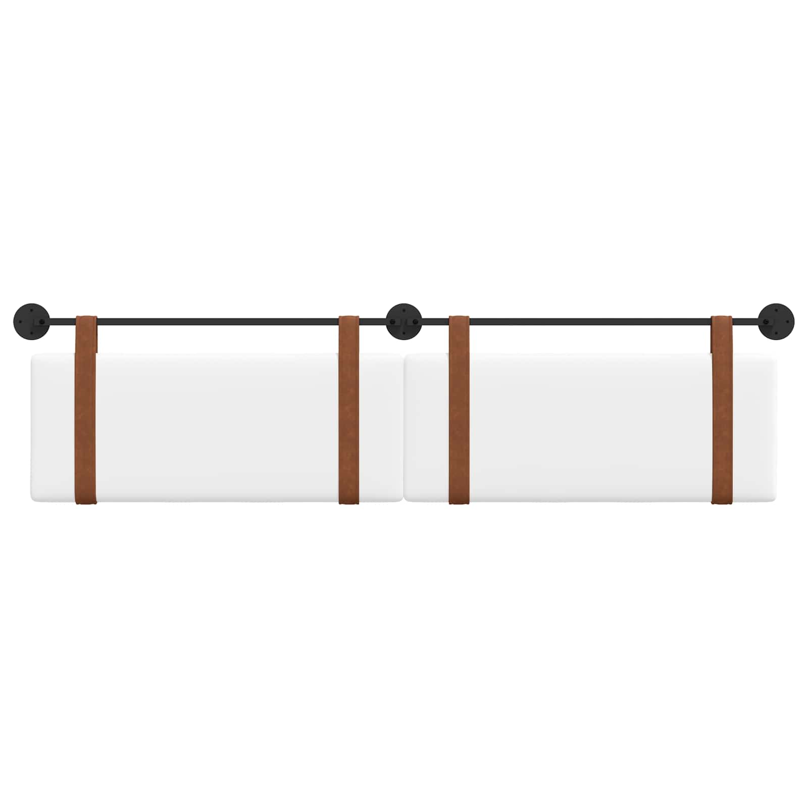Hangend Hoofdeinde Wandgemonteerd Wit 210 x 55 x 5 cm Antiek PU