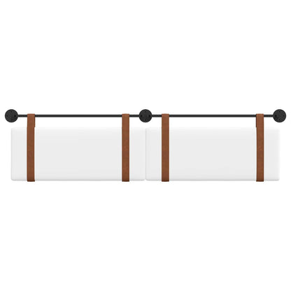 Hangend Hoofdeinde Wandgemonteerd Wit 210 x 55 x 5 cm Antiek PU